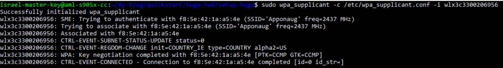 WiFi Connected Sucessfully.